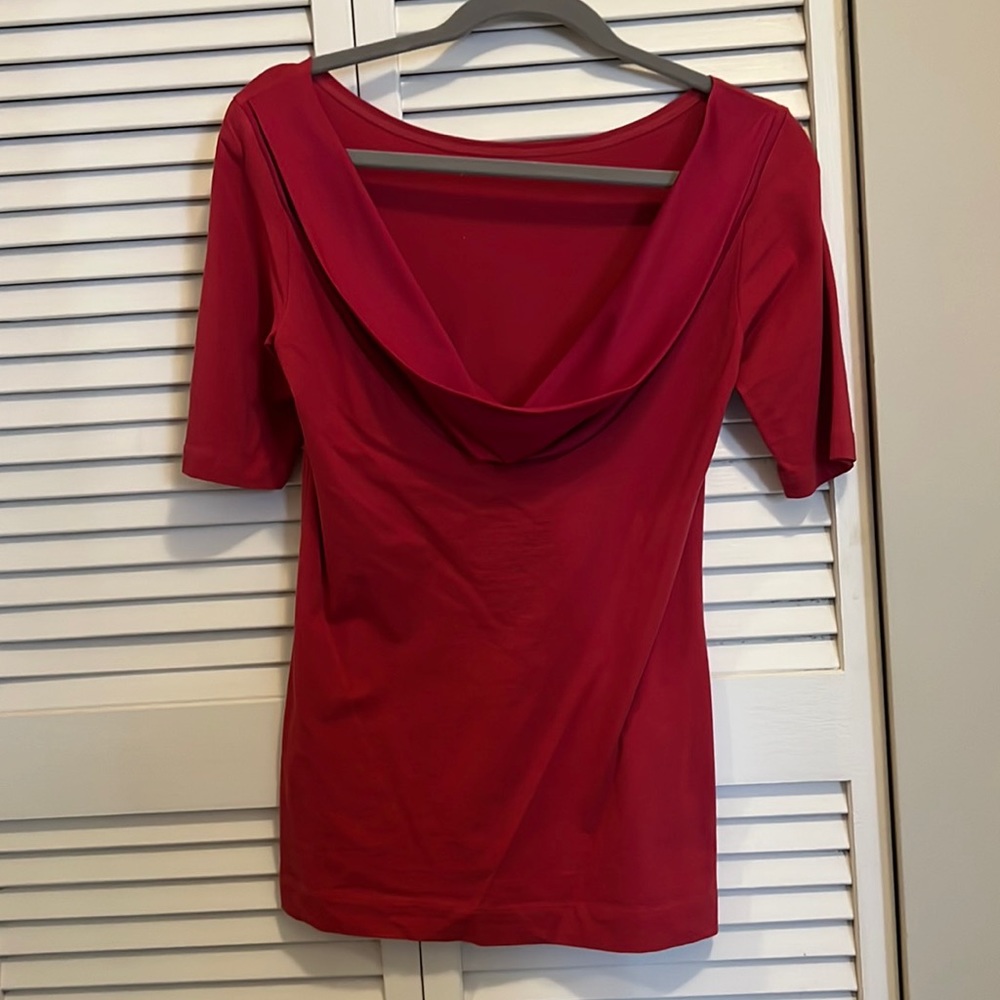Theory S/P Cowl Back Blouse